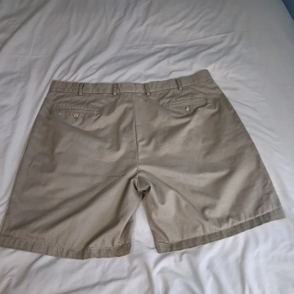 Peter‎ Millar Shorts Mens 44 Khaki Golf Chino Flat Front Casual Walking Preppy